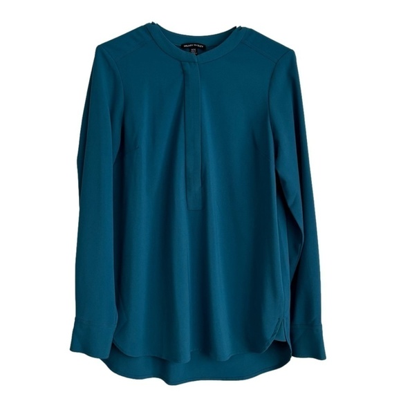 Beautiful half zip pullover Hillary Radley tunic length blouse size M - Picture 2 of 11